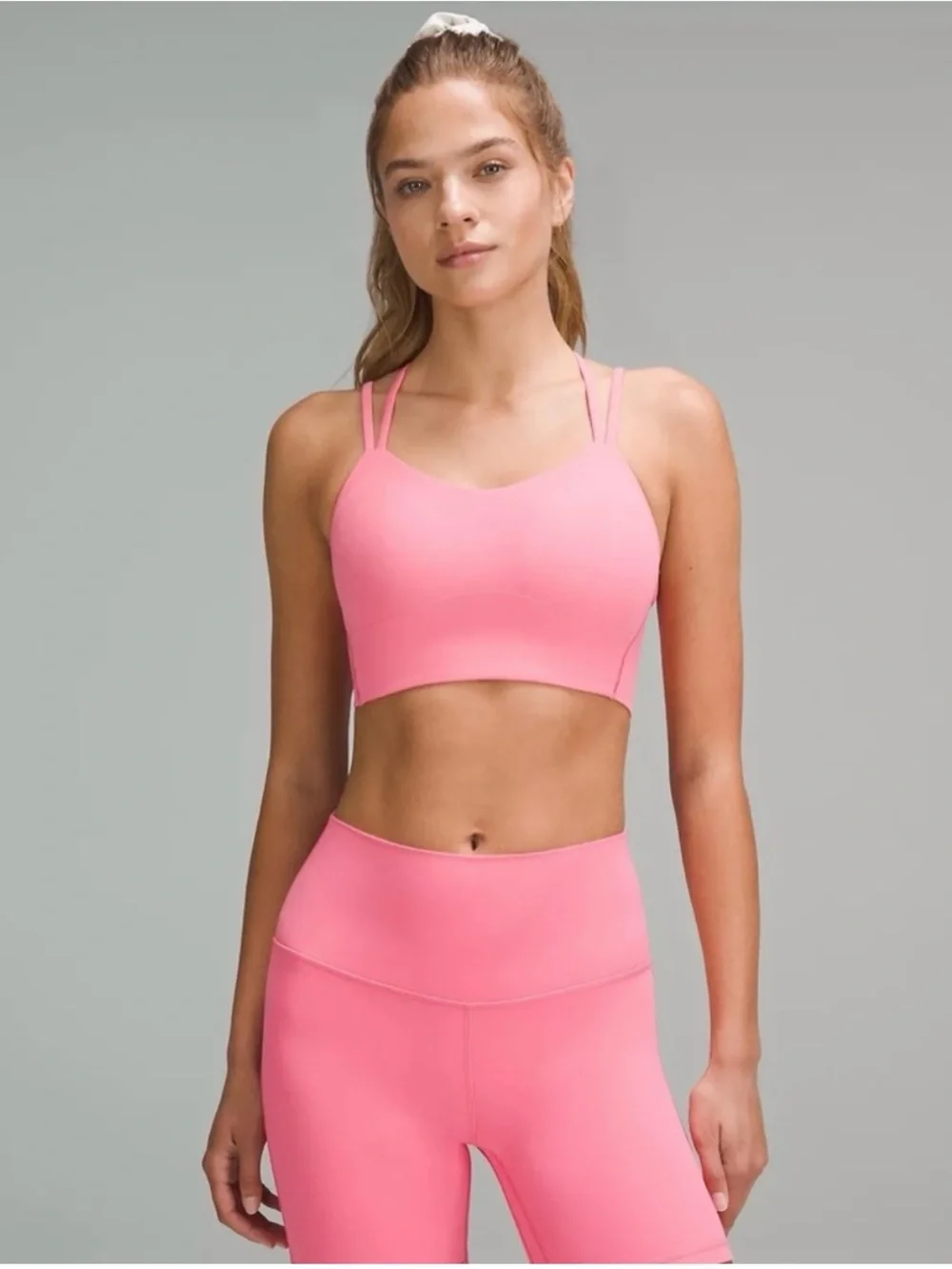 lululemon athletica Like a Cloud Longline Sakura Sports Bra in Sakura Pink
